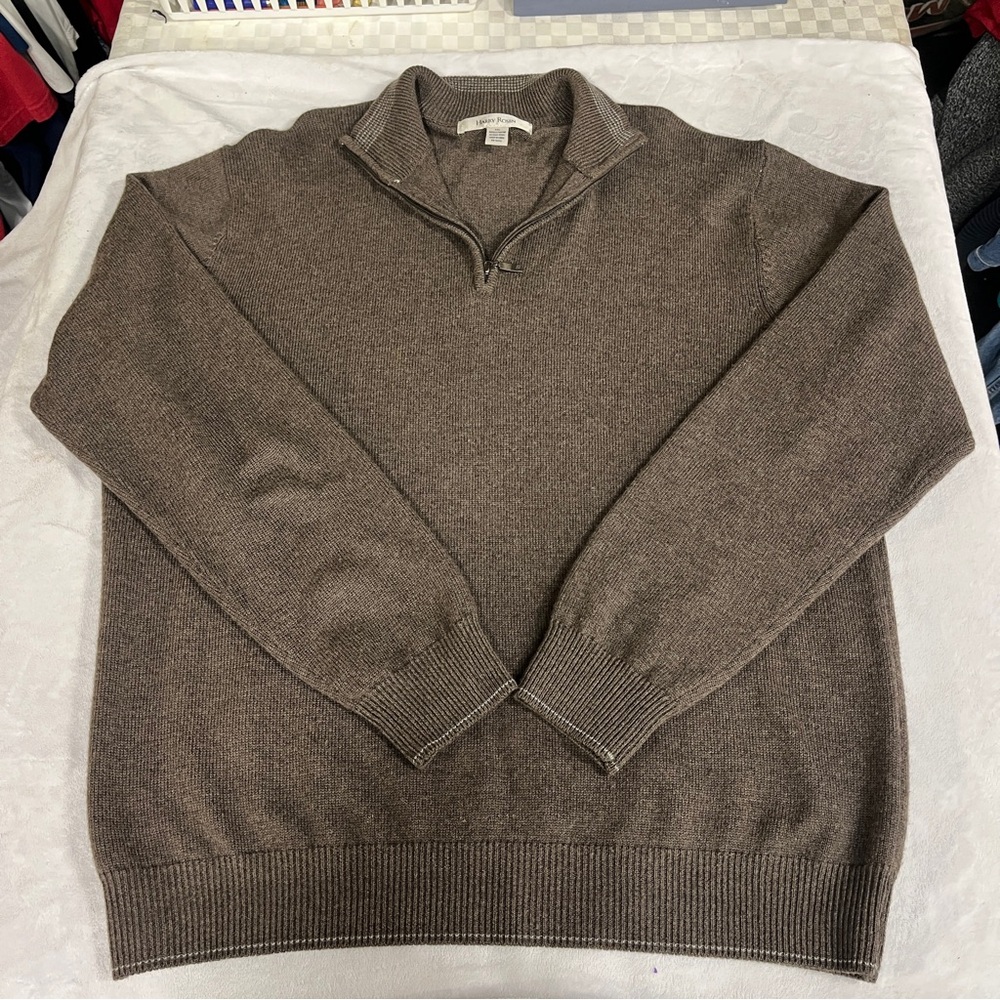 Harry Rosen Canali extra fine 
Merino Wool Half-Zip Sweater XXL